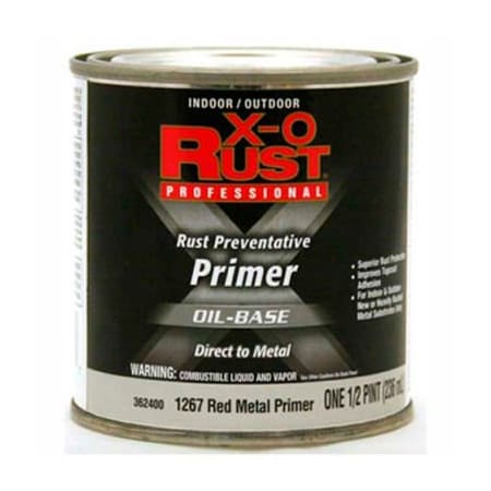 General Paint X-O Rust Oil Base Primer, Red Metal Primer, 1/2-Pint - 362400